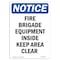 Signmission OSHA Notice Sign, Fire Brigade Equipment Inside, 7in X 5in Decal, 5" W, 7" L, Portrait OS-NS-D-57-V-12555 - alternate 1
